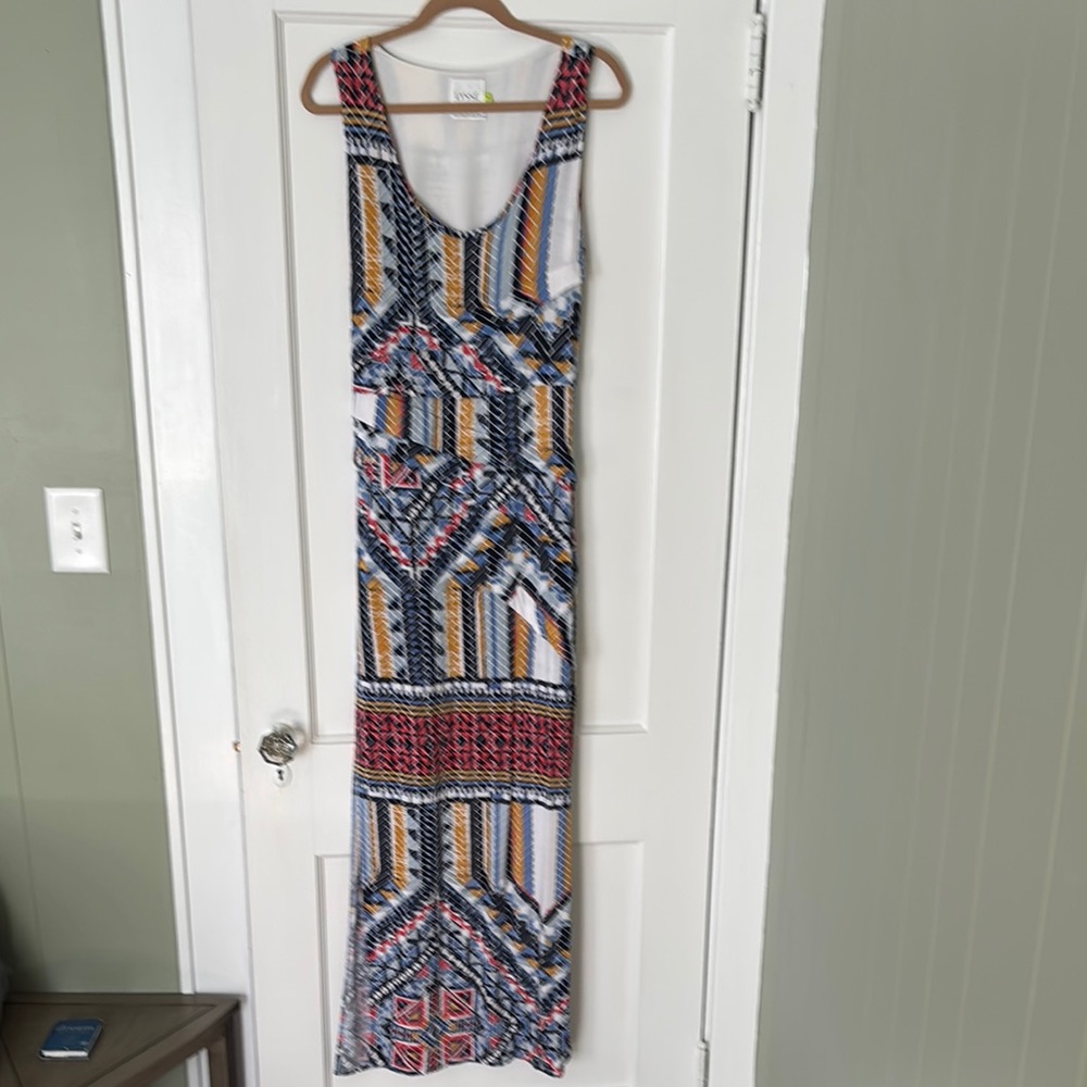 Multicolor Geometric Maxi Dress Lysse Size Small
